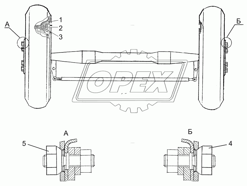 Установка передних колес Ш353М-3101010