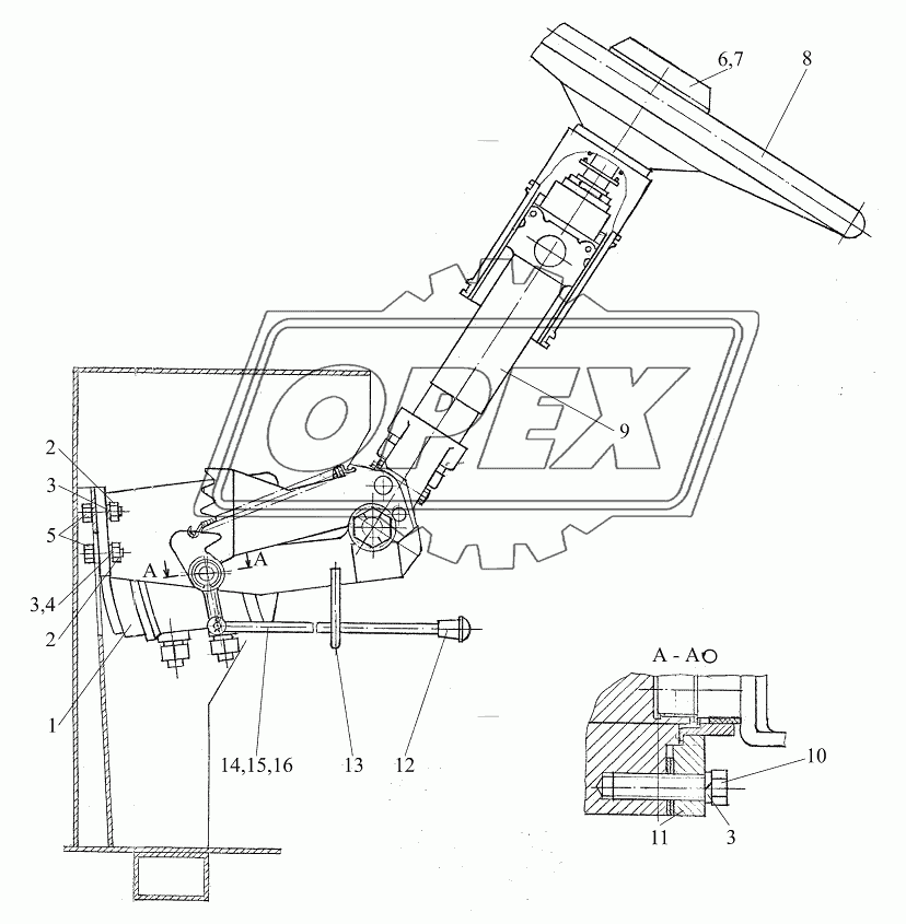 Колонка рулевая Ш353М-3401200