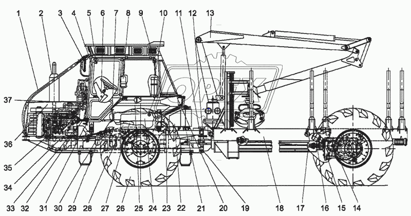Машина лесная погрузочно-транспортная «БЕЛАРУС» МЛПТ-354М1