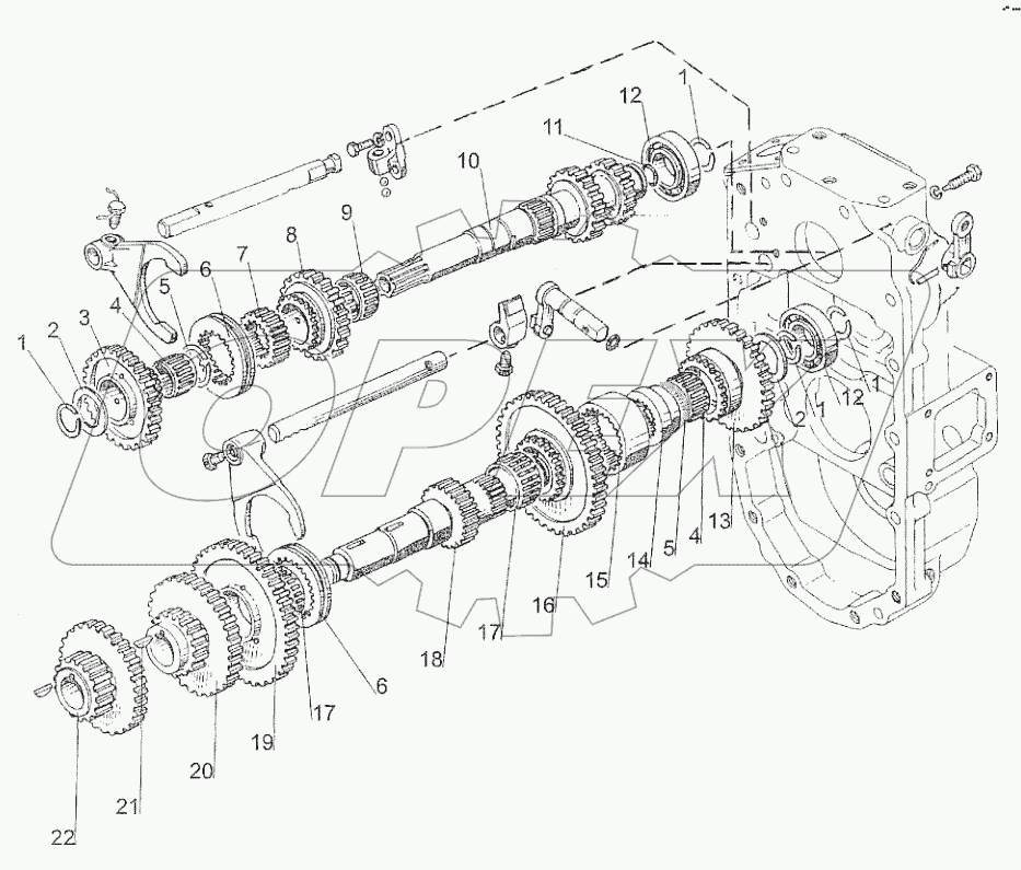 Вал первичный. Вал I промежуточный