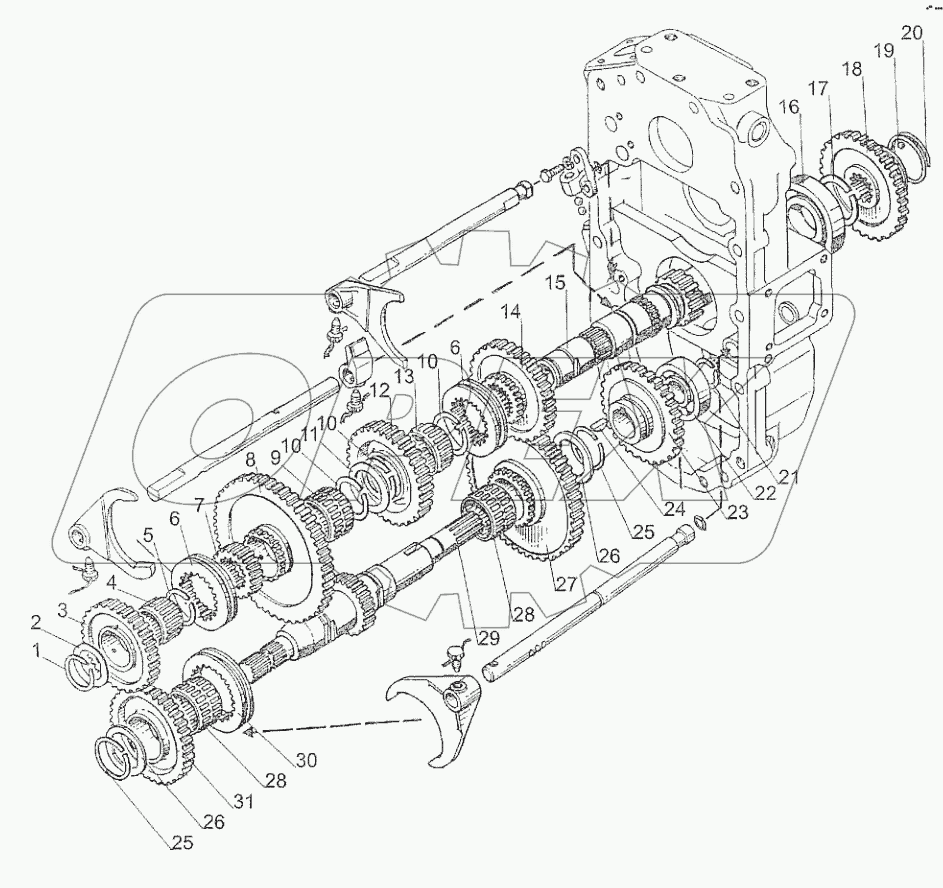 Вал промежуточный II. Вал выходной