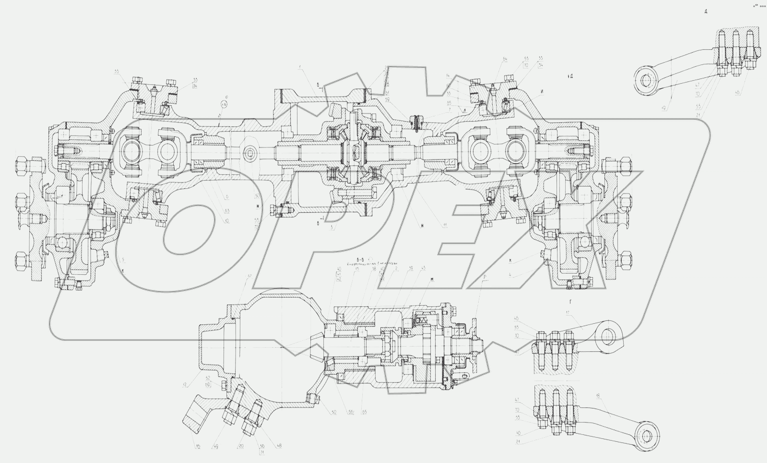 Передний мост с принудительным включением