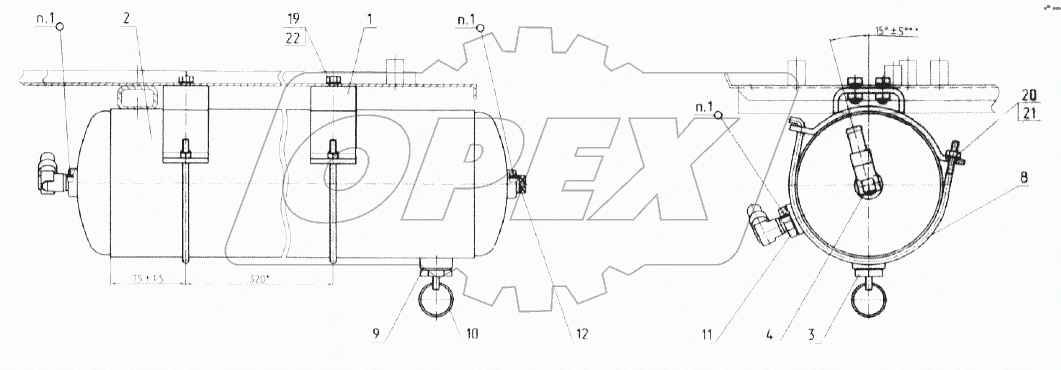 Установка баллона