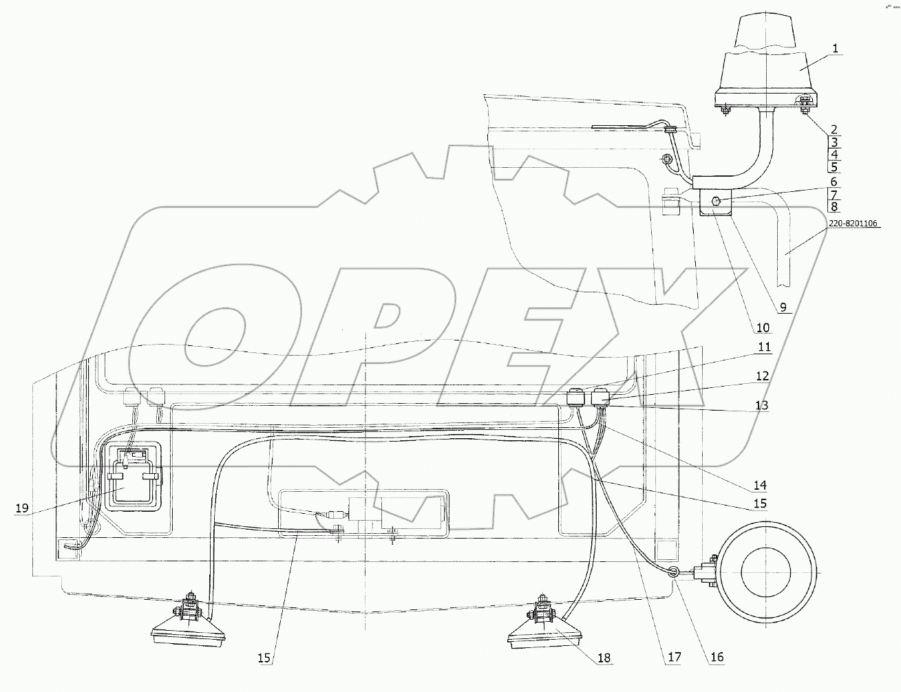 Электрооборудование крыши. Установка маяка сигнального
