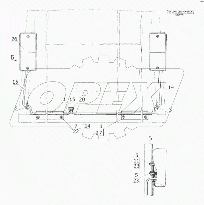 Установка фонарей передних