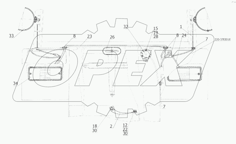 Установка фонарей задних