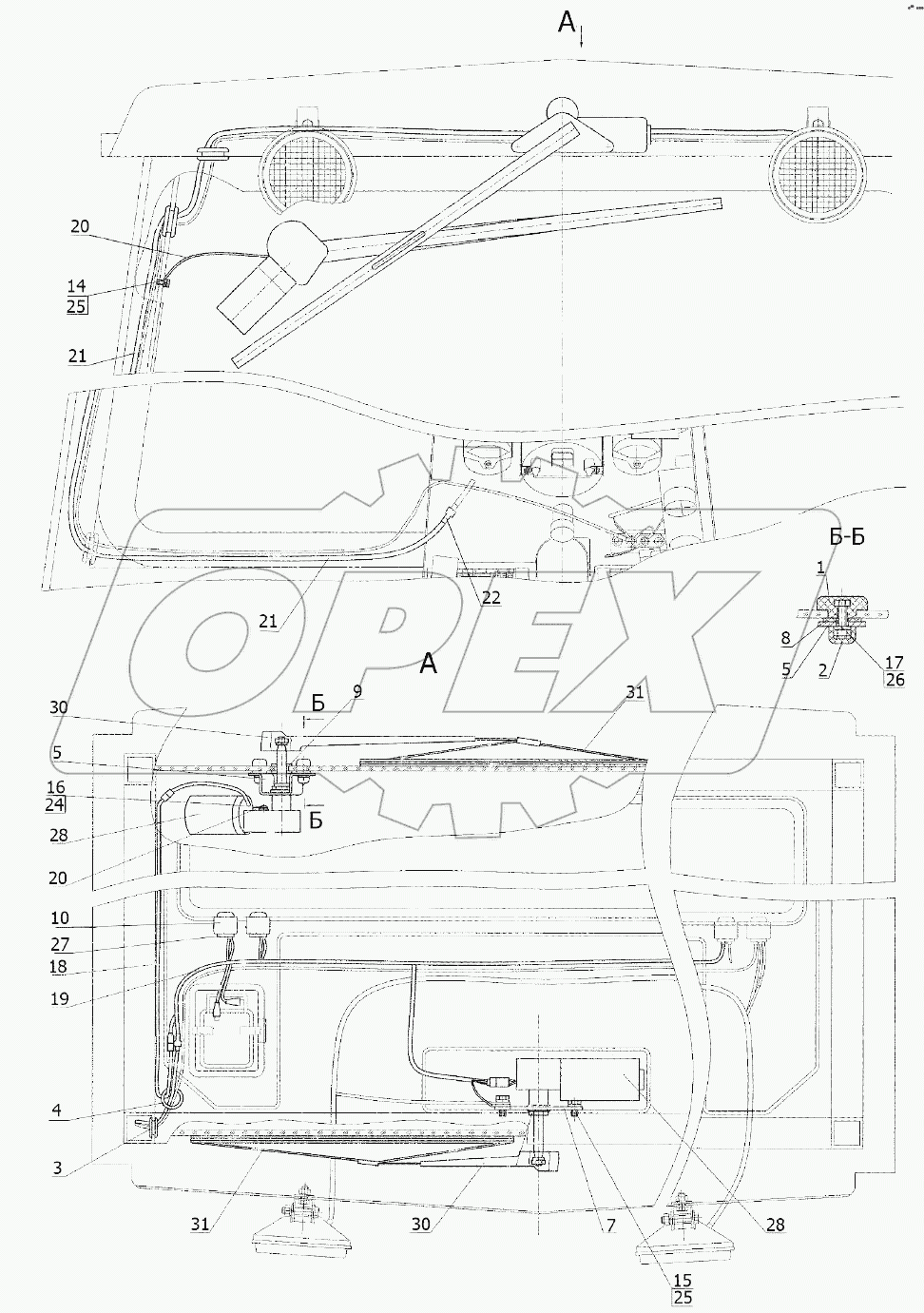Установка стеклоочистителей