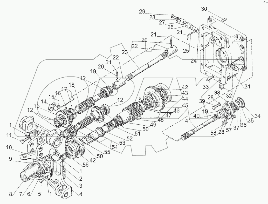 Вал отбора мощности передний