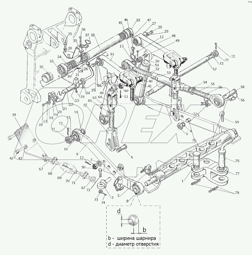 Механизм задней навески