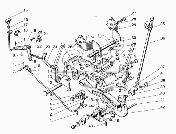 Устройство прицепное (Для тракторов с силовым регулятором и без силового регулятора) 1