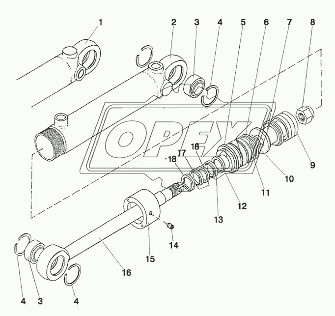 Гидроцилиндр 50x25-200