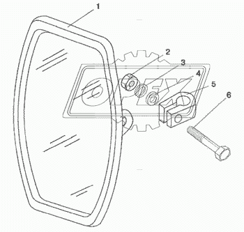 Зеркало заднего вида боковое