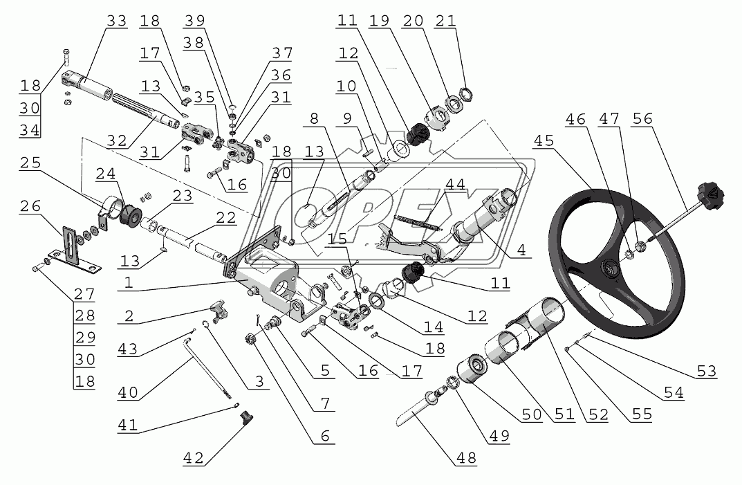 Колонка рулевая (для тракторов с ГУР)