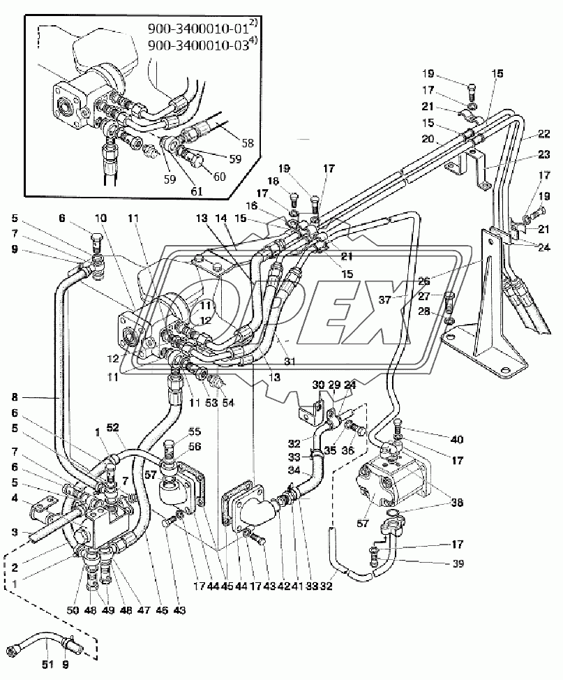 Арматура рулевого управления 900-3400010/-01/-02/-03