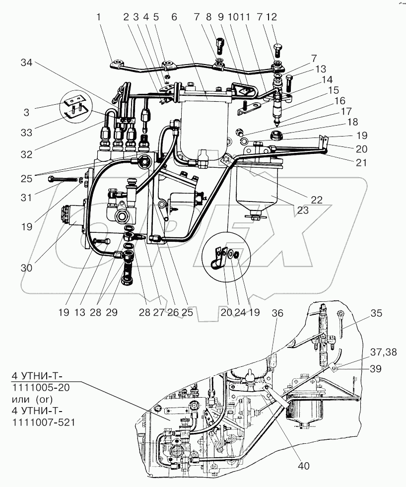 Трубопроводы топливные и установка топливной аппаратуры