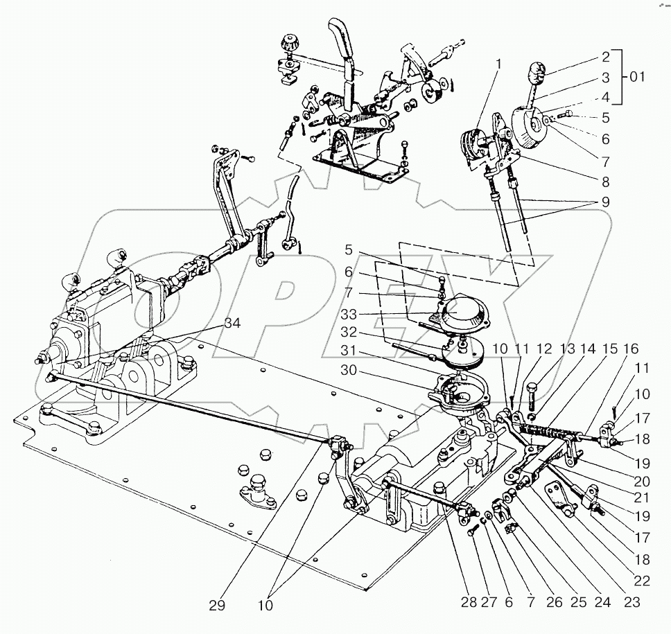 Управление регулятором (ГНС со смешанным регулированием)
