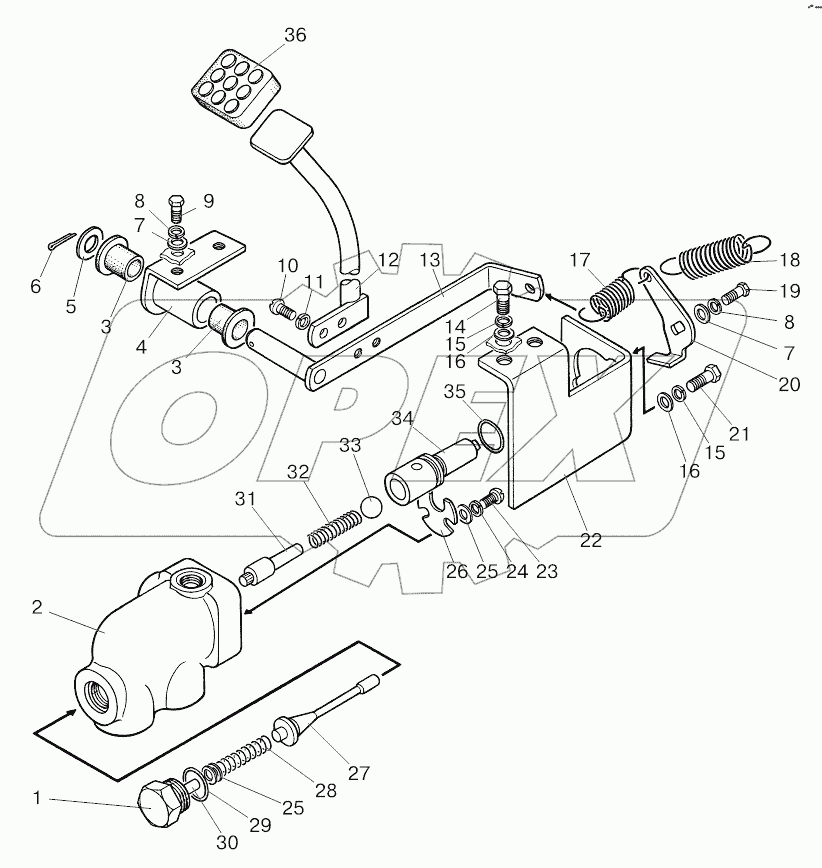 Управление блокировкой дифференциала заднего моста