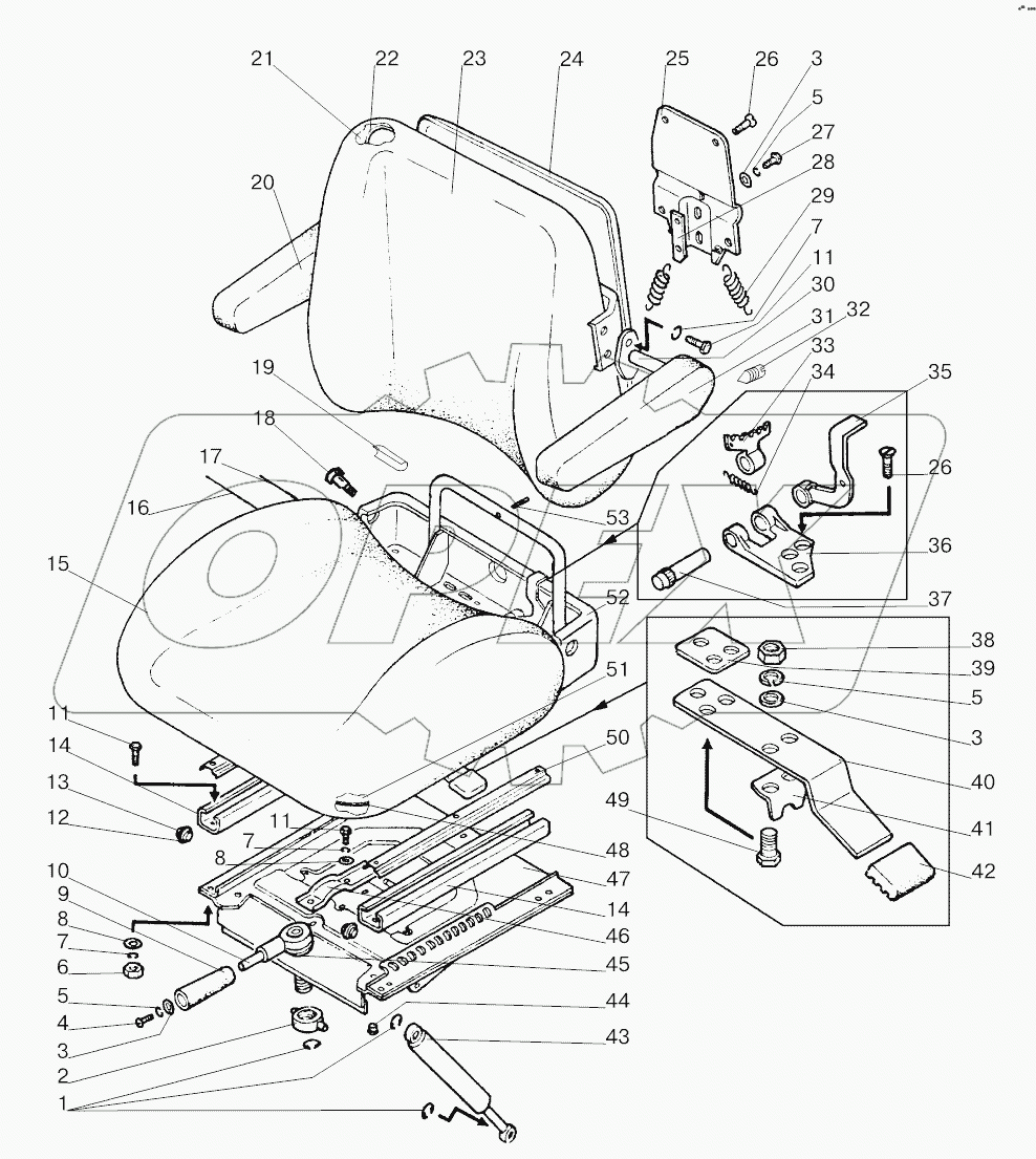 Сиденье оператора (Беларус), Grammer DS85H190A-no заказу