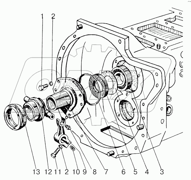 Корпус сцепления. Отводка