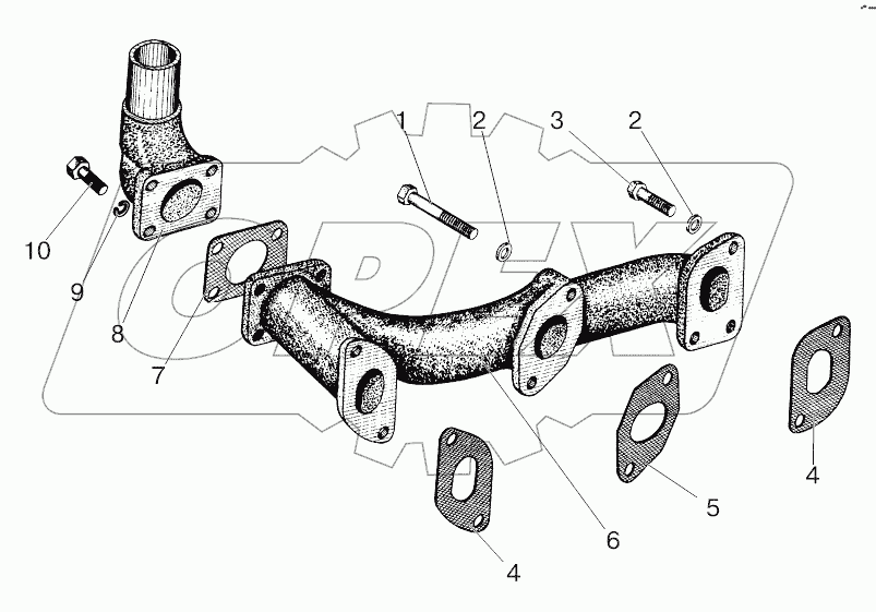 Газопровод дизеля Д-243/Д-243С