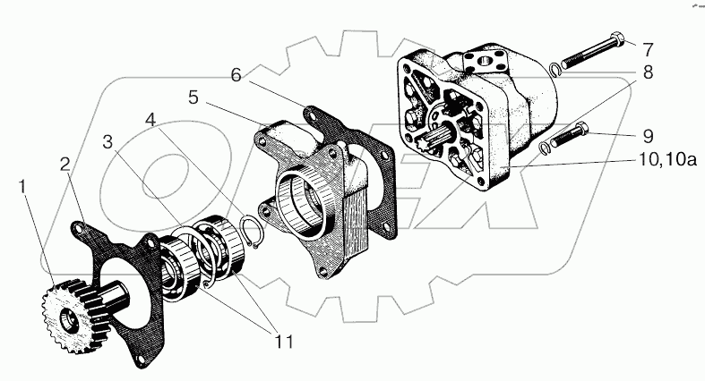 Установка насоса рулевого управления