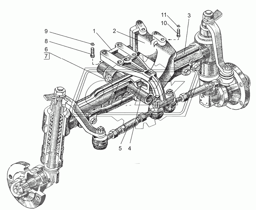 Ось передняя (для тракторов «Беларус-80Х.1/100Х»)