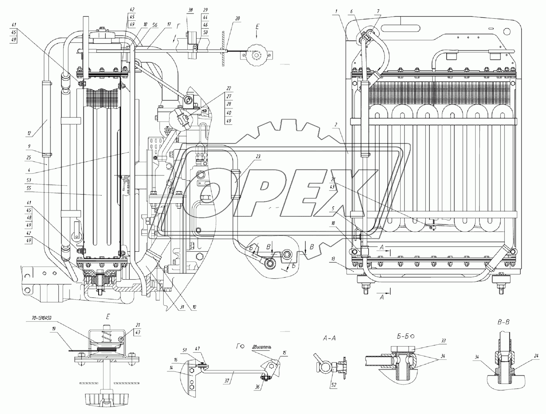 Блок охлаждения (для тракторов «Беларус - 80Х/80Х.1»)