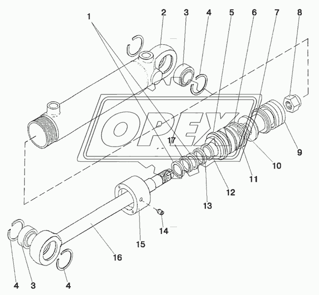 Гидроцилиндр 50x25-200