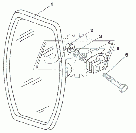 Зеркало заднего вида боковое