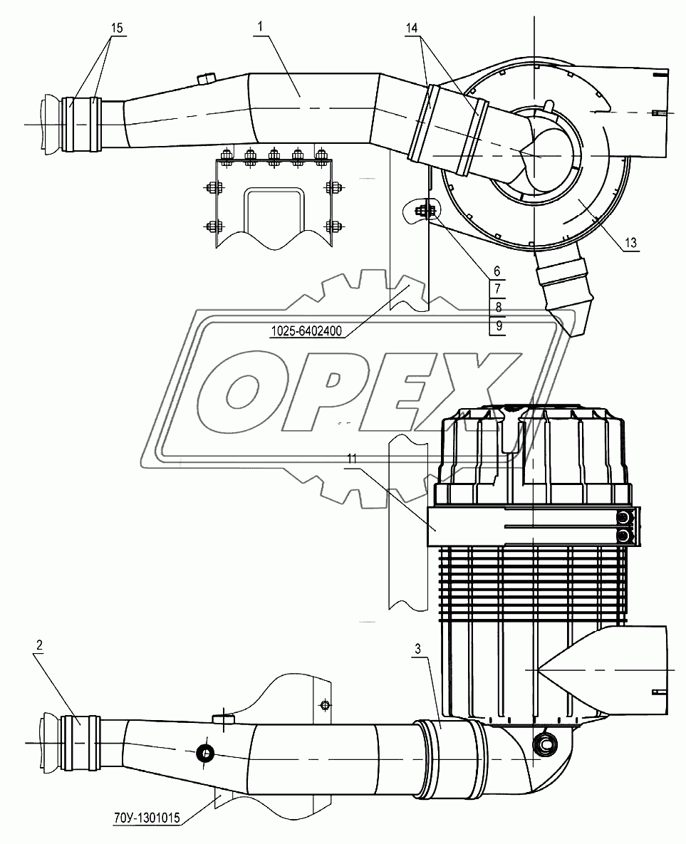 Установка воздухоочистителя (Д-245.5S2)