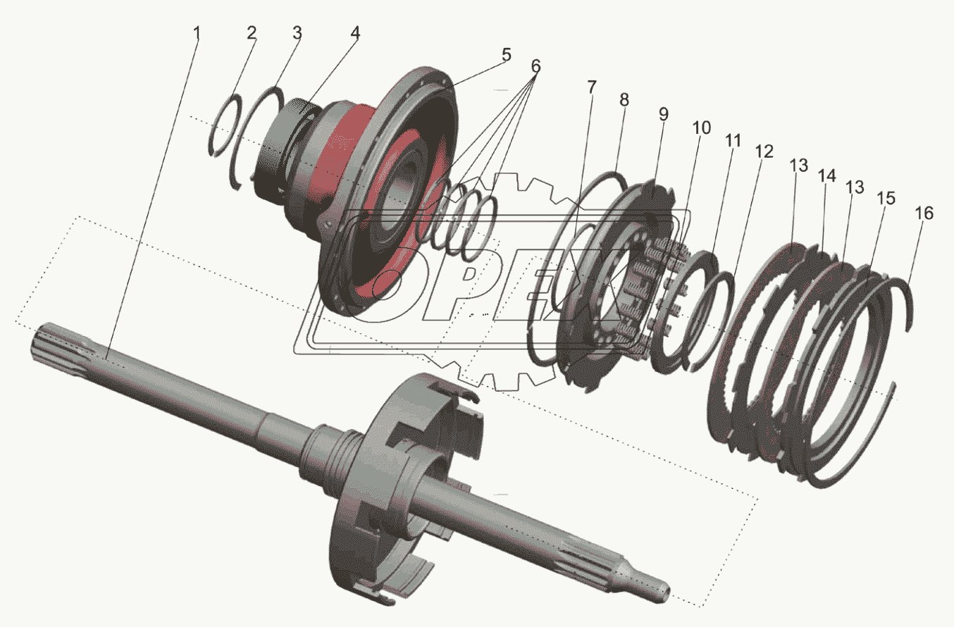 Корпус сцепления (вал редуктора)
