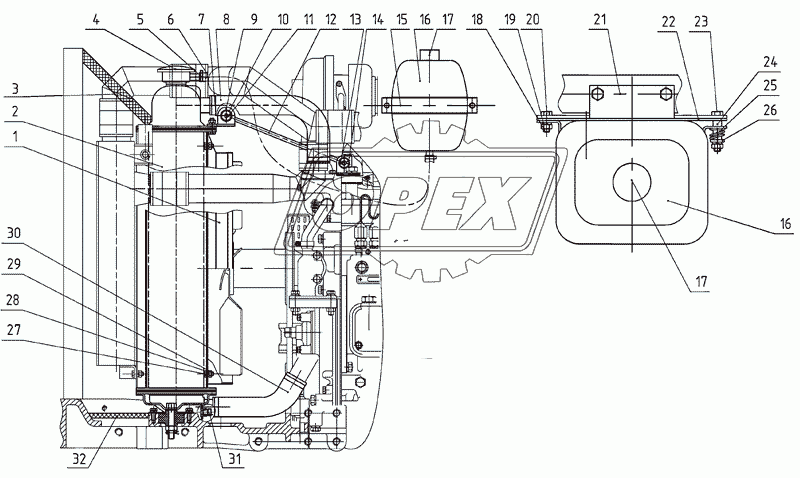 Блок охлаждения (для Д-245.5S2/Д-245.43S2)