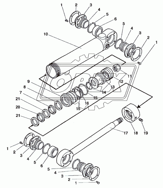 Гидроцилиндр Ц63 (63x30-200)