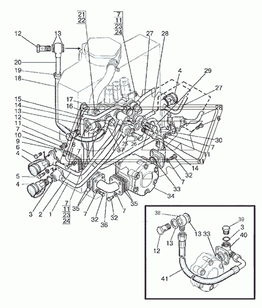 Гидроагрегаты и арматура (с гидроподъемником и распределителем RS 213 MITA)