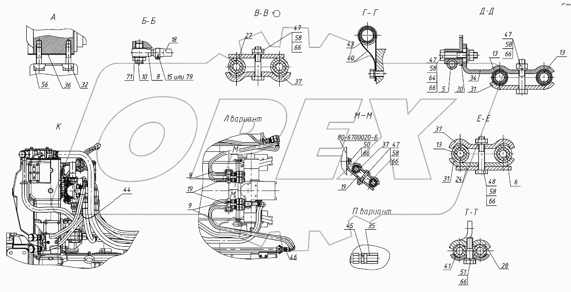 Гидросистема Р1221-4600010-02
