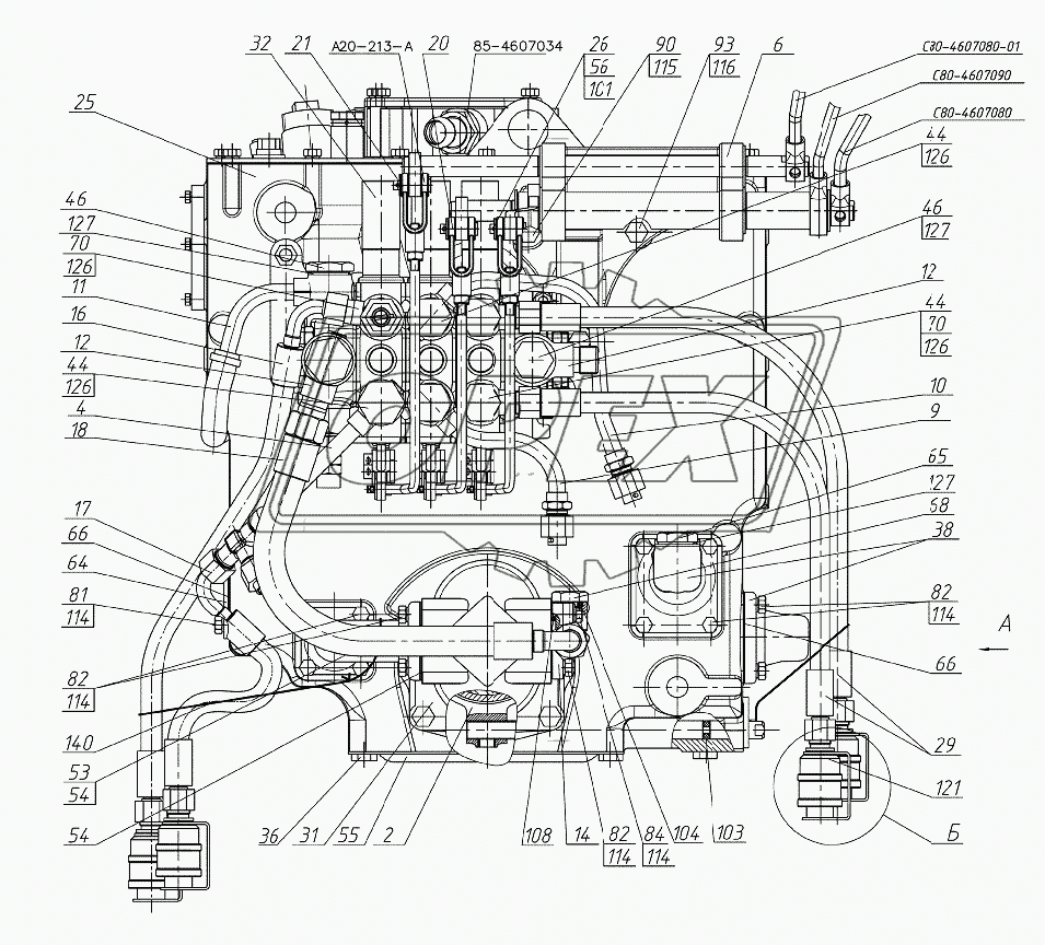 Корпус гидросистемы Р1221-4600015-02 1