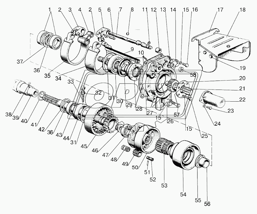 Вал отбора мощности задний 85-4202010