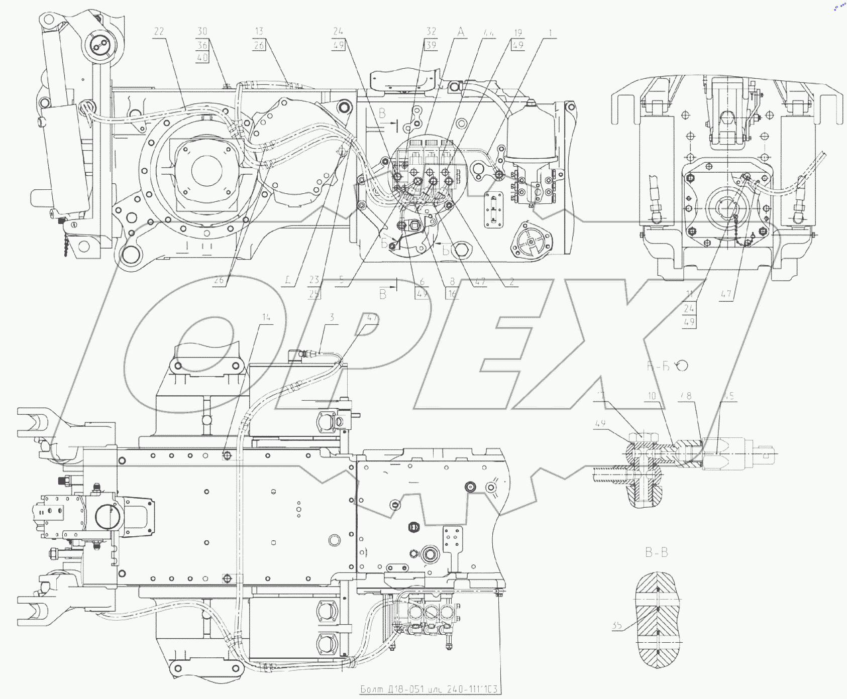  Гидросистема трансмиссии 100-4637010