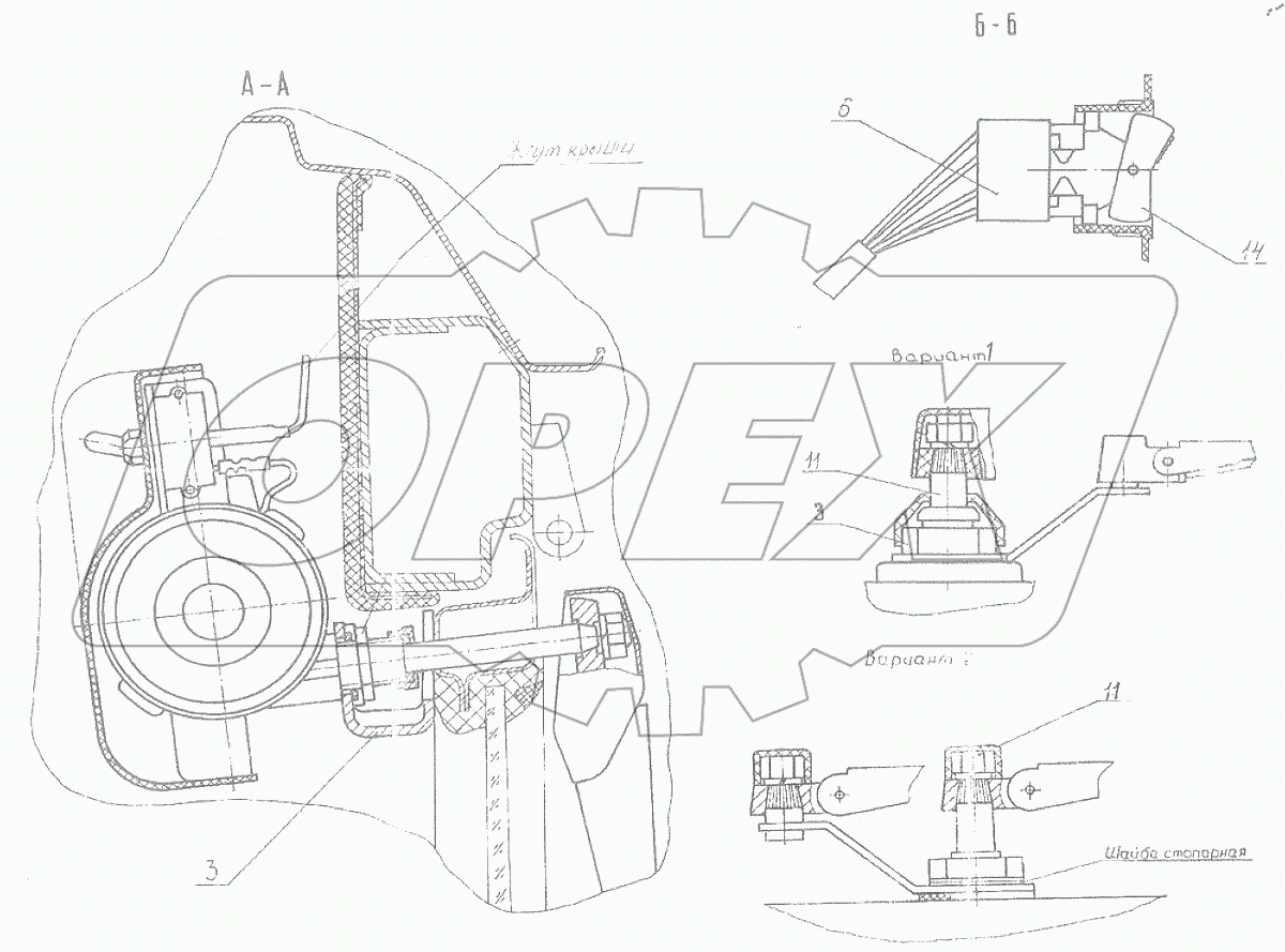  Установка стеклоочистителя 1221.6-5205010