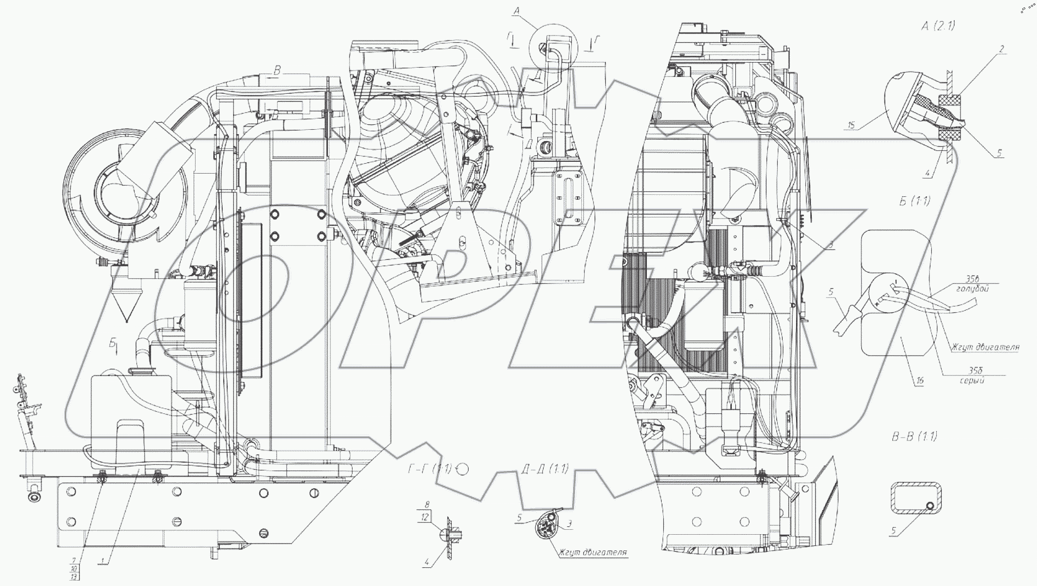  Установка стеклоомывателя 952.7-5208010