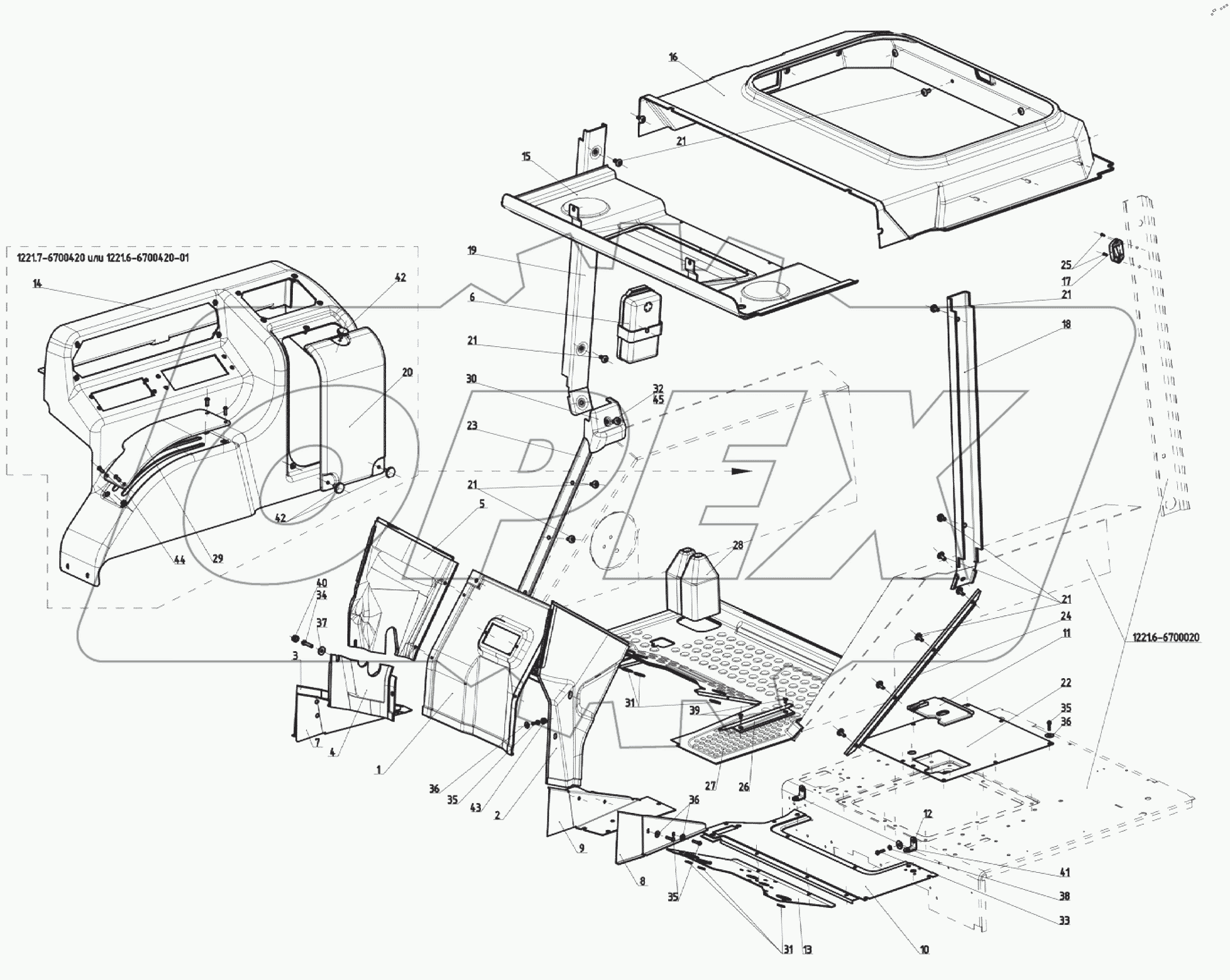  Интерьер кабины
