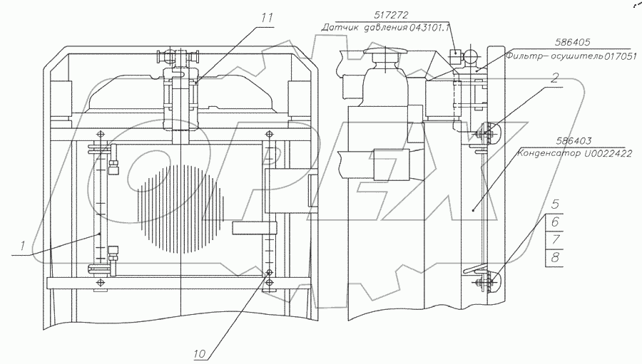  Установка Конденсатора 1025-8112010