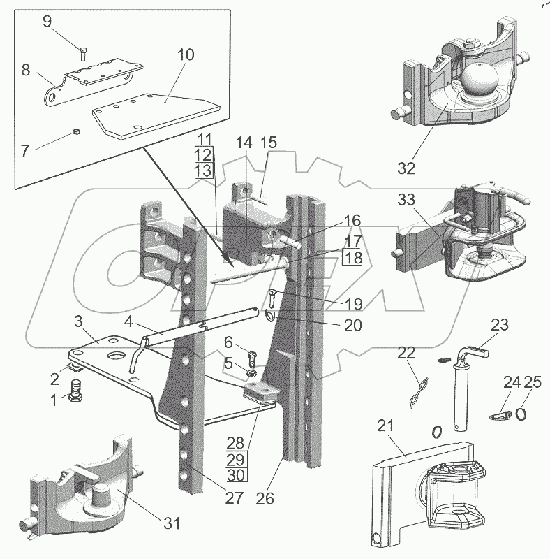  Тягово-сцепное устройство 1221-2707010