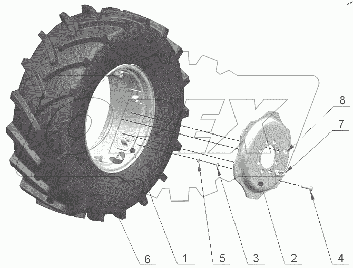  Колеса передние ведущие 822-3101010