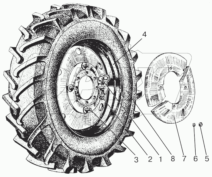 Колеса задние ведущие