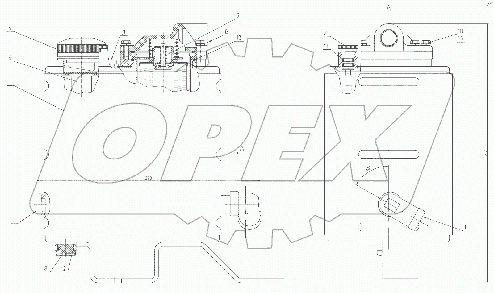  Бак 952.4К-3407100