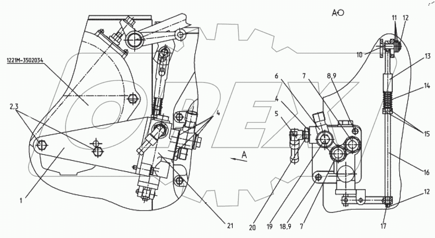  Кран тормозной 1025-3503910