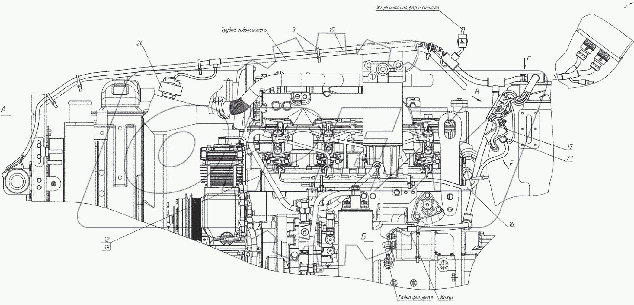  Электрооборудование двигателя 1025.6-3700030