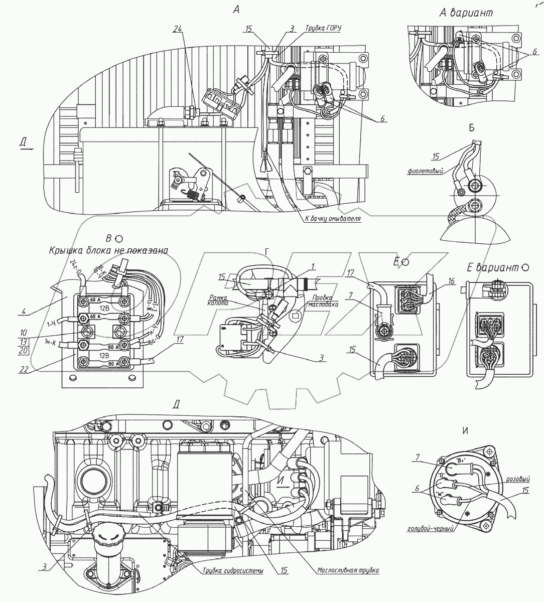  Электрооборудование двигателя 1025.6-3700030