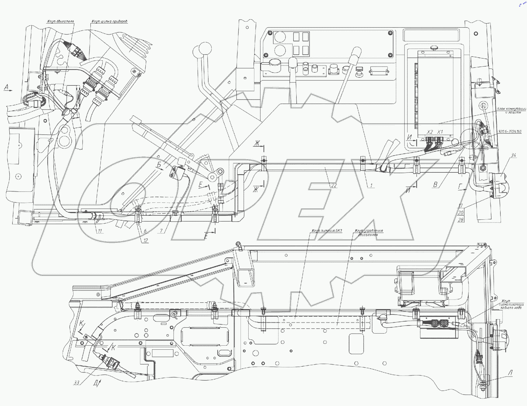  Электрооборудование кабины 920.6-3700050
